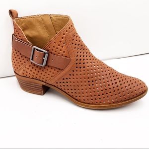 {Lucky Brand} Perforated Bartonn Ankle Booties